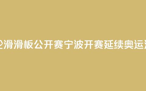 中国轮滑(滑板)公开赛宁波开赛 延续奥运滑板热 第1张 中国轮滑(滑板)公开赛宁波开赛 延续奥运滑板热 第1张
