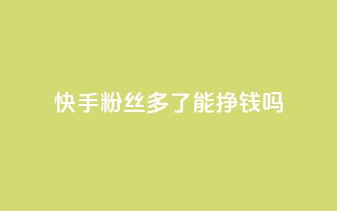 快手粉丝多了能挣钱吗 - 快手粉丝增加后如何实现盈利! 第1张 快手粉丝多了能挣钱吗 - 快手粉丝增加后如何实现盈利! 第1张