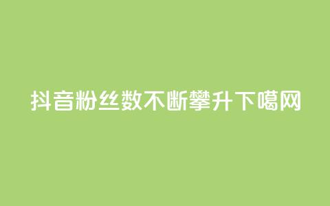 抖音粉丝数不断攀升 第1张 抖音粉丝数不断攀升 第1张