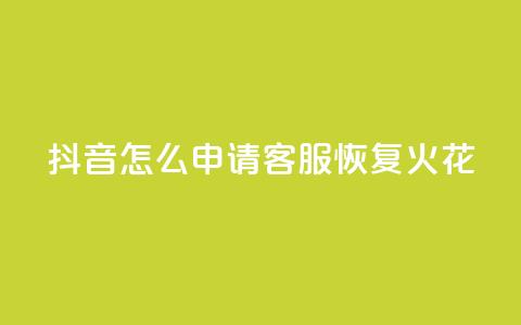 抖音怎么申请客服恢复火花 - 如何在抖音申请客服恢复火花功能~ 第1张 抖音怎么申请客服恢复火花 - 如何在抖音申请客服恢复火花功能~ 第1张