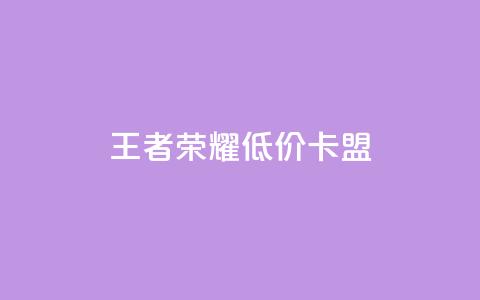 王者荣耀低价卡盟 - 王者荣耀超值卡盟优惠攻略~ 第1张 王者荣耀低价卡盟 - 王者荣耀超值卡盟优惠攻略~ 第1张