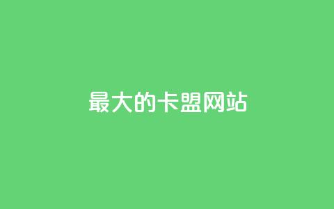 最大的卡盟网站 - 顶尖卡盟平台排行榜与推荐指南! 第1张 最大的卡盟网站 - 顶尖卡盟平台排行榜与推荐指南! 第1张