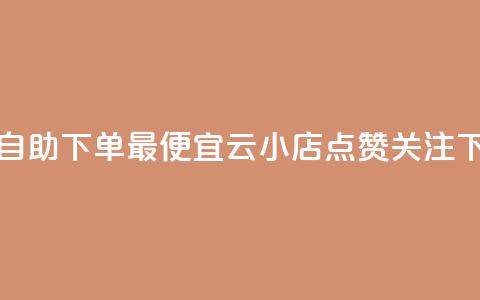 全网自助下单最便宜云小店 - 点赞关注app 第1张 全网自助下单最便宜云小店 - 点赞关注app 第1张
