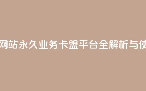 qq永久业务卡盟网站 - QQ永久业务卡盟平台全解析与使用指南! 第1张 qq永久业务卡盟网站 - QQ永久业务卡盟平台全解析与使用指南! 第1张