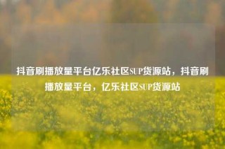 抖音刷播放量平台亿乐社区SUP货源站，抖音刷播放量平台，亿乐社区SUP货源站