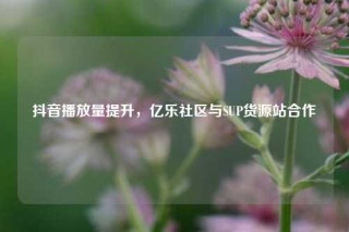 抖音播放量提升，亿乐社区与SUP货源站合作
