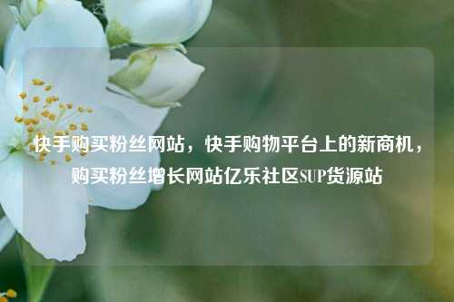快手购买粉丝网站，快手购物平台上的新商机	，购买粉丝增长网站亿乐社区SUP货源站  第1张