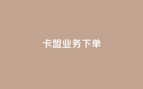 卡盟业务下单 第1张 卡盟业务下单 第1张