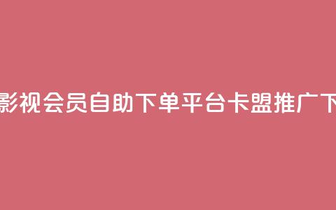 24小时影视会员自助下单平台-卡盟SEO推广  第1张