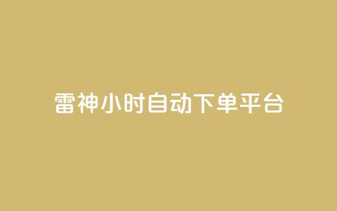 雷神24小时自动下单平台,dy业务下单闪电云商城 - 抖音业务下单24小时评论 抖音点赞业务24小时平台  第1张