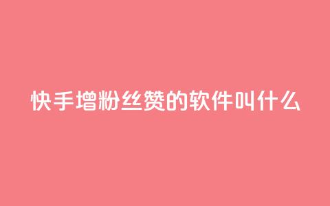 快手增粉丝赞的软件叫什么 - 快速提升快手粉丝和点赞量的推荐软件。  第1张