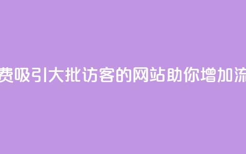 免费吸引大批访客的网站助你增加流量 第1张 免费吸引大批访客的网站助你增加流量 第1张