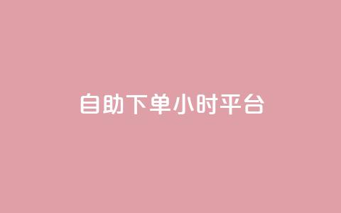 自助下单24小时平台 - 24小时自助下单平台：简便操作，全天候服务!  第1张