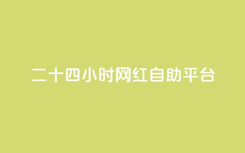 二十四小时网红自助平台 - 24小时自助平台：引爆网红梦想的最佳选择~  第1张