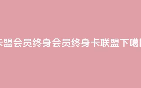 卡盟qq会员 终身(QQ会员终身卡联盟) 第1张 卡盟qq会员 终身(QQ会员终身卡联盟) 第1张