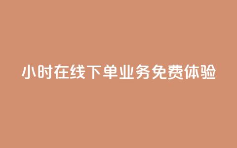 24小时在线下单	，ks业务免费体验  第1张