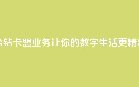 社交平台qq钻卡盟业务	，让你的数字生活更精彩  第1张