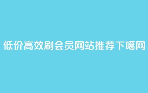 低价高效刷会员网站推荐  第1张