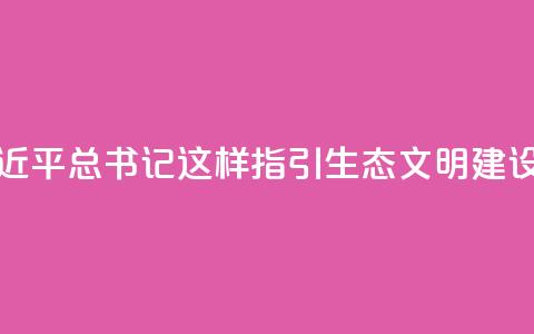 金句｜习近平总书记这样指引生态文明建设  第1张