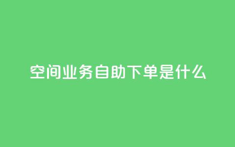 qq空间业务自助下单是什么 - 24小时自助下单秒到 第1张 qq空间业务自助下单是什么 - 24小时自助下单秒到 第1张