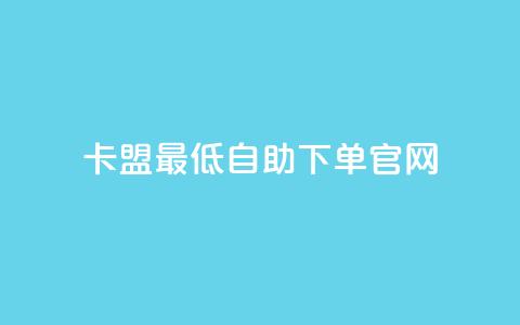 卡盟最低自助下单官网 - 卡盟自助下单官网最低价格全攻略!  第1张