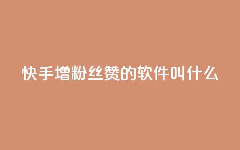 快手增粉丝赞的软件叫什么 - 快速获得快手粉丝点赞软件名单，助你迅速增长人气~  第1张