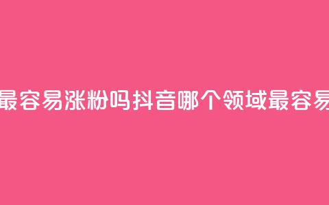 抖音做什么赛道最容易涨粉吗 - 抖音哪个领域最容易增加粉丝?! 第1张 抖音做什么赛道最容易涨粉吗 - 抖音哪个领域最容易增加粉丝?! 第1张