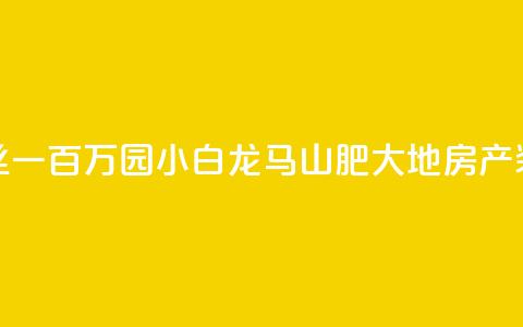快手粉丝一百万0.01园小白龙马山肥大地房产装修网站,快手粉丝都是老头粉怎么办 - 抖音秒刷最低网站 ds抖音粉  第1张