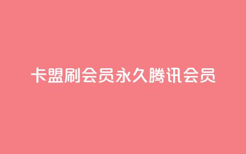 卡盟刷会员永久腾讯会员 - 腾讯会员永久升级：卡盟会员服务专家~  第1张