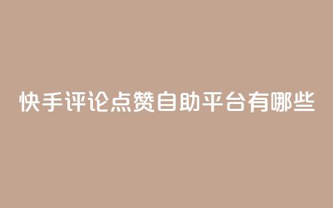 快手评论点赞自助平台有哪些,抖音24小时自助免费 - ks业务免费领取 ks24小时自助服务平台便宜  第1张