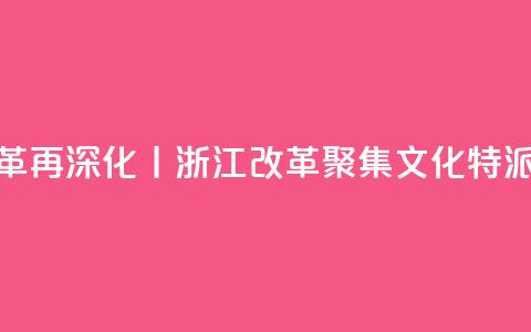 锚定现代化 改革再深化丨浙江改革聚集：文化特派员更新“进度条”  第1张