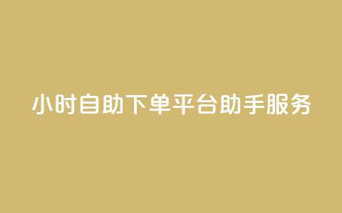 24小时自助下单平台QQ助手服务  第1张