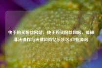 快手购买粉丝网站，快手购买粉丝网站，揭秘非法操作与法律风险亿乐社区SUP货源站