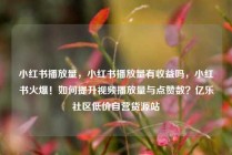 小红书播放量，小红书播放量有收益吗，小红书火爆！如何提升视频播放量与点赞数？亿乐社区低价自营货源站