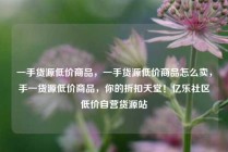 一手货源低价商品，一手货源低价商品怎么卖，手一货源低价商品，你的折扣天堂！亿乐社区低价自营货源站