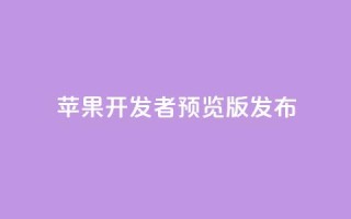 苹果 iOS／iPadOS 18 开发者预览版 Beta 5 发布