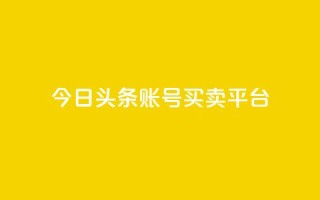 今日头条账号买卖平台,24小时全网最低价下单平台 - 一块钱一千播放量 - 卡盟最低自助下单官网