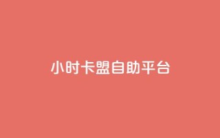 24小时卡盟自助平台 - 快手涨热度软件