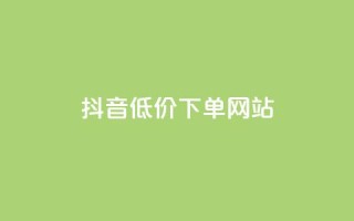 抖音低价下单网站,抖音有效粉怎么弄 - 快手业务平台子萧网 - 抖音业务下单24小时低价