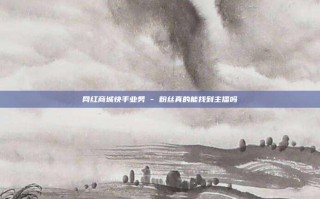 网红商城快手业务 - 粉丝真的能找到主播吗