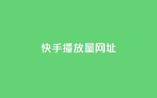 快手播放量网址 - 快手视频播放量查询方法分享~