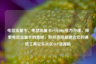 电信流量卡，电信流量卡19元200g官方办理，探索电信流量卡的奥秘，如何选择最适合您的通信工具亿乐社区SUP货源站