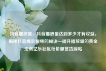 抖音播放量，抖音播放量达到多少才有收益，揭秘抖音爆款视频的秘诀—提升播放量的黄金法则亿乐社区低价自营货源站