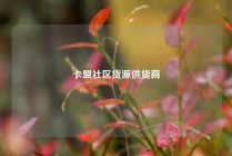 卡盟社区货源供货商