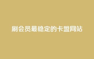 刷会员最稳定的卡盟网站 - ks免费业务平台