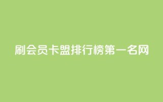 刷会员卡盟排行榜第一名网 - 彩虹代刷系统倒闭了吗
