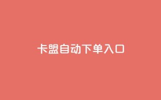 卡盟自动下单入口 - 自动下单神器：卡盟一键购买利器！