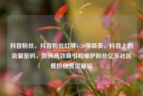抖音粉丝，抖音粉丝灯牌1-20等级表，抖音上的流量密码，如何高效吸引和维护粉丝亿乐社区低价自营货源站