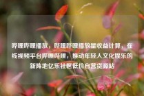 哔哩哔哩播放，哔哩哔哩播放量收益计算，在线视频平台哔哩哔哩，推动年轻人文化娱乐的新阵地亿乐社区低价自营货源站