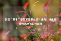 倒票“黄牛”屡禁不绝怎么破？业内：强化文旅市场票务公开制度